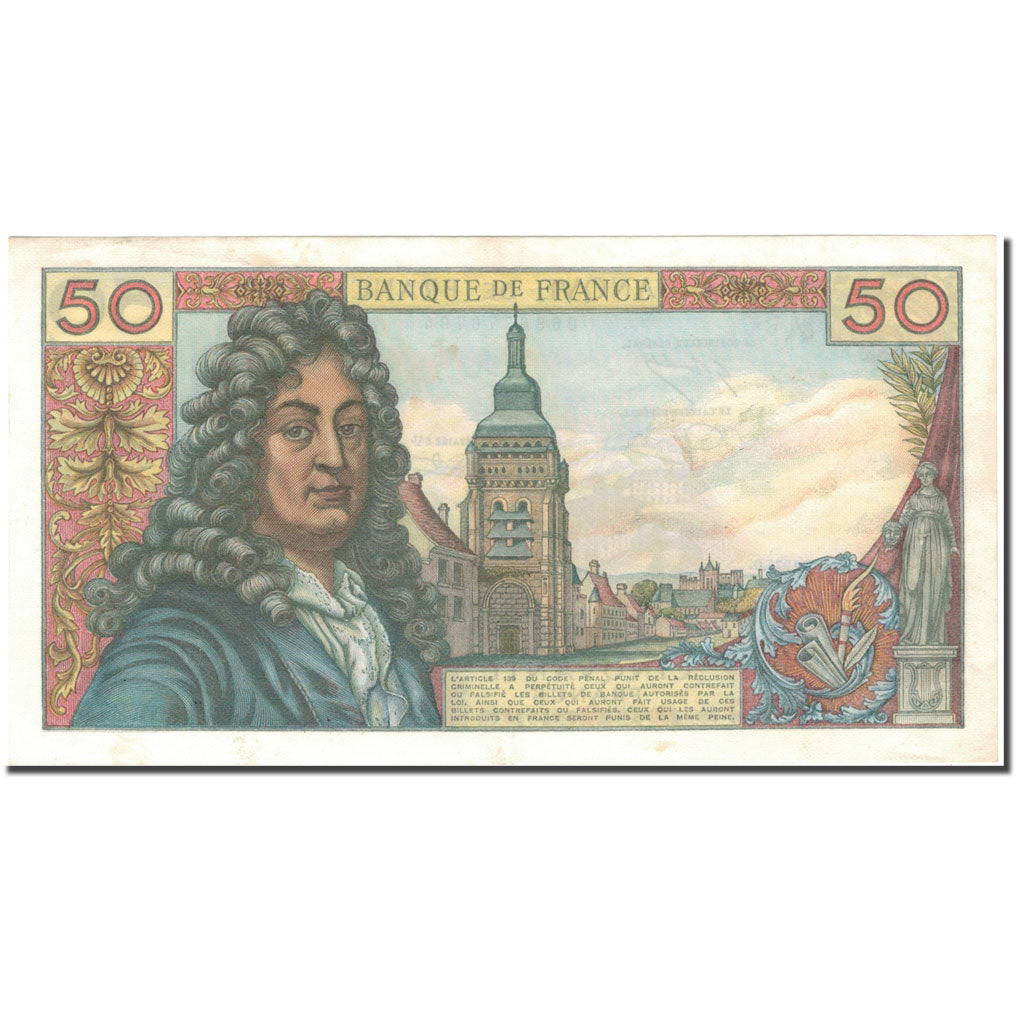 France, 50 Francs, Racine, 1975, 1975-06-05, SPL, Fayette:64.30, KM:148e