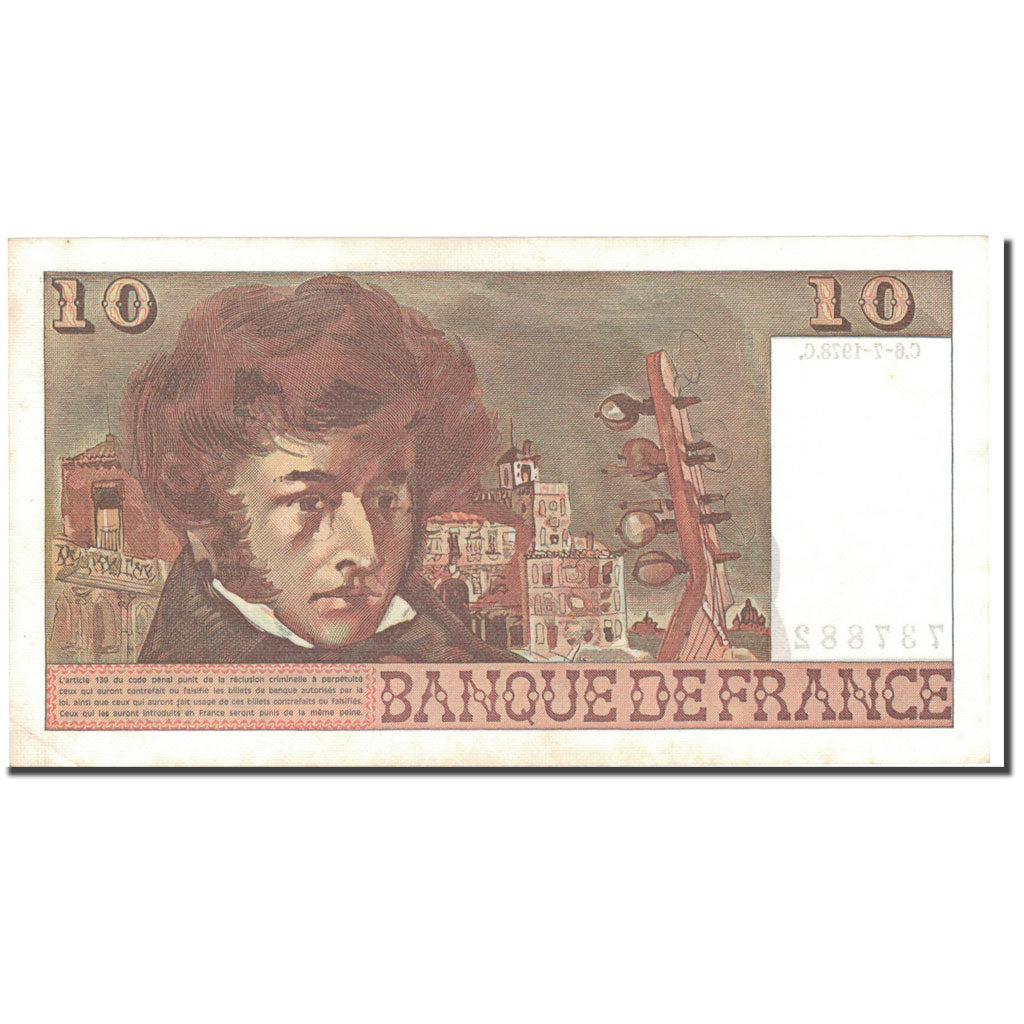 France, 10 Francs, Berlioz, 1978, 1978-07-06, TTB+, Fayette:63.24a, KM:150c