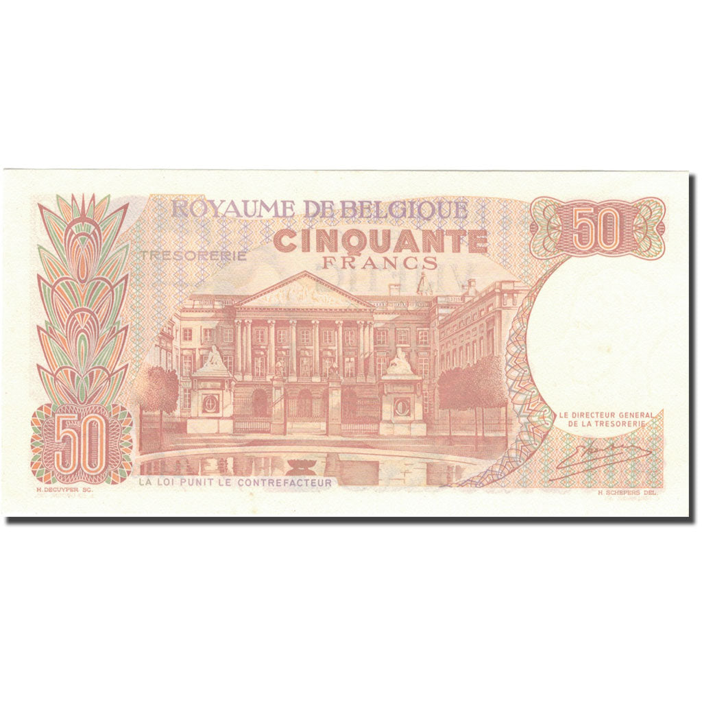 Geldschein, Belgien, 50 Francs, 1966, 1966-05-16, KM:139, UNZ-