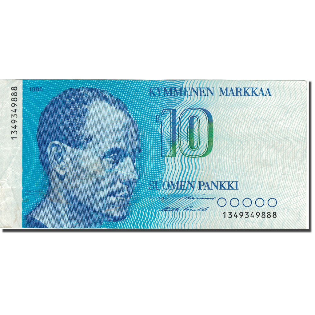 Banknote, Finland, 10 Markkaa, 1986, 1986, KM:113a, VF(20-25)