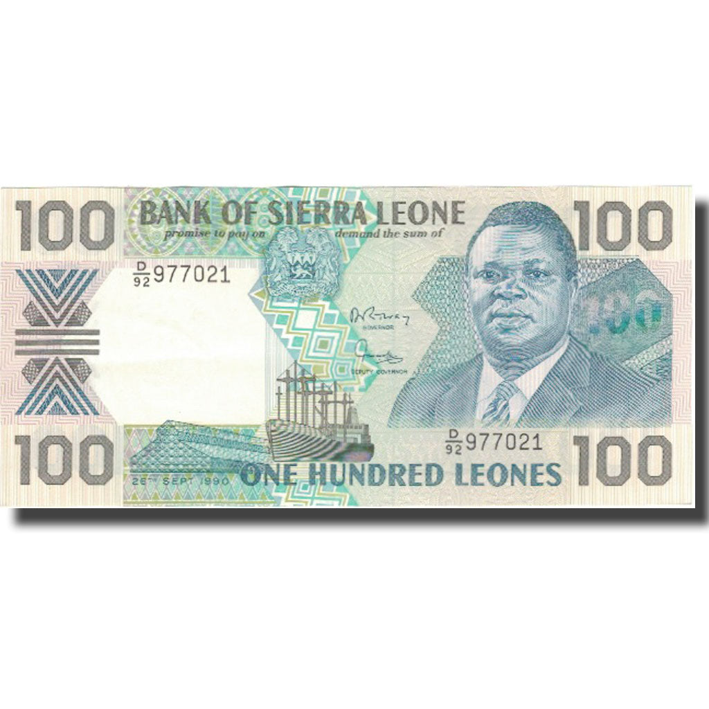 Geldschein, Sierra Leone, 100 Leones, 1990, 1990-09-26, KM:18c, UNZ-