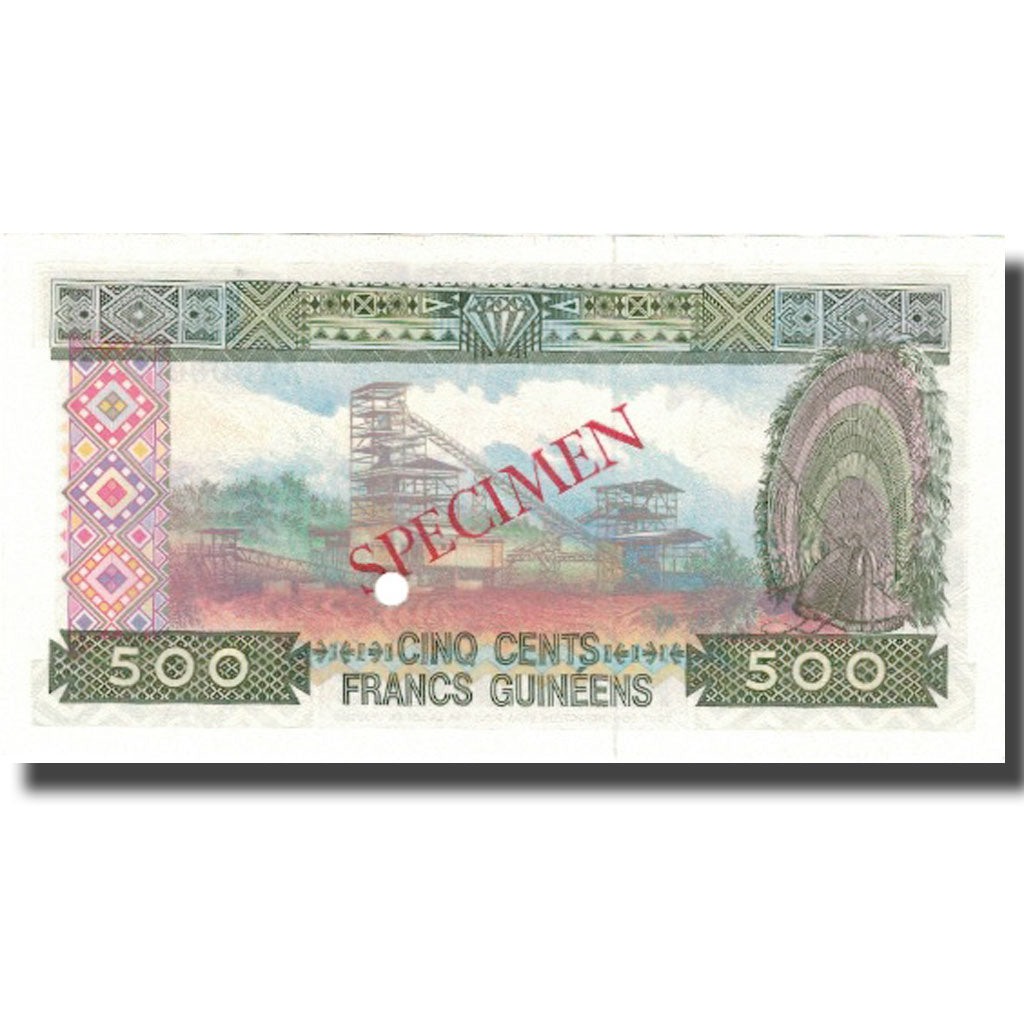 Banknote, Guinea, 500 Francs, 1960, 1960-03-01, Specimen, KM:14s, UNC(65-70)