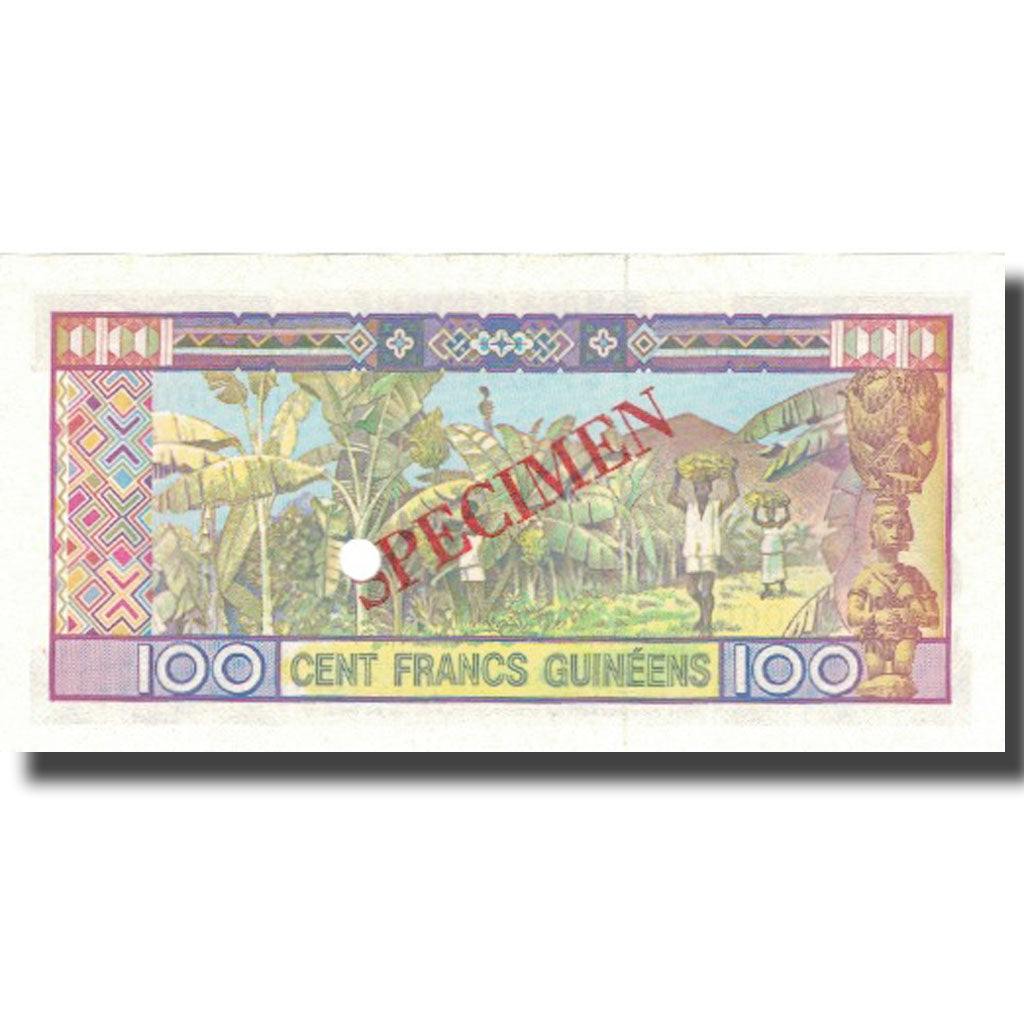 Banknote, Guinea, 100 Francs, 1960, 1960-03-01, Specimen, KM:13s, UNC(65-70)