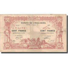 Banknote, French Somaliland, 100 Francs, 1920, 1920-01-02, KM:5, VF(30-35)