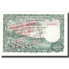 Banknote, Equatorial Guinea, 5000 Bipkwele on 500 Pesetas, 1980, 1980-10-21