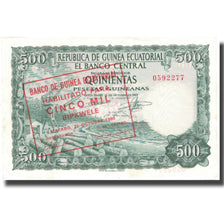 Banknote, Equatorial Guinea, 5000 Bipkwele on 500 Pesetas, 1980, 1980-10-21