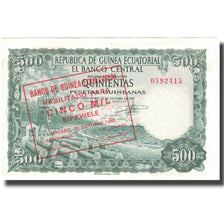 Banknote, Equatorial Guinea, 5000 Bipkwele on 500 Pesetas, 1980, 1980-10-21