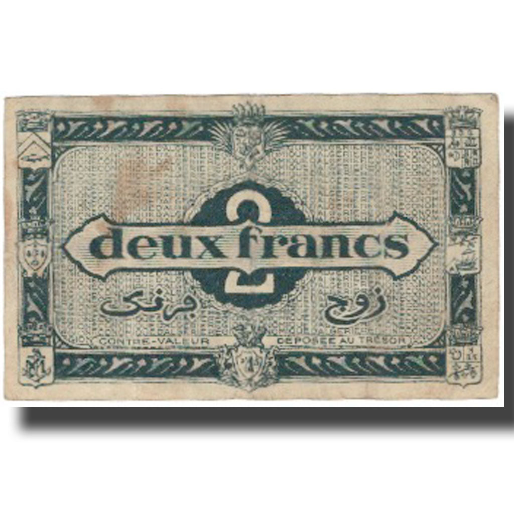 Banknote, Algeria, 2 Francs, 1944, 1944-01-31, KM:99b, VF(20-25)