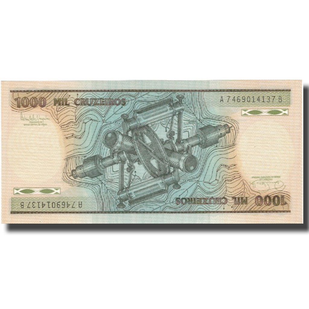 Banknote, Brazil, 1000 Cruzeiros, Undated (1985), KM:201c, UNC(64)