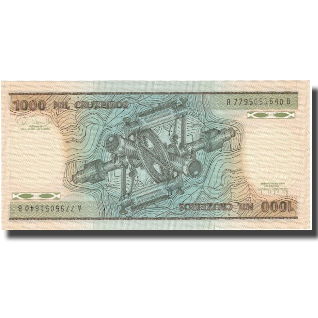 Banknote, Brazil, 1000 Cruzeiros, Undated (1985), KM:201c, UNC(64)