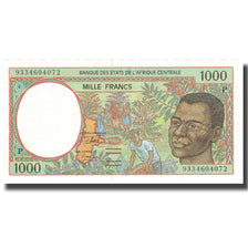 Banknote, Central African States, 1000 Francs, 1993, 2000, KM:102Cg, UNC(65-70)