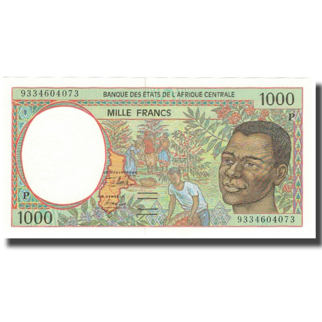 Banknote, Central African States, 1000 Francs, 1993, 2000, KM:102Cg, UNC(65-70)