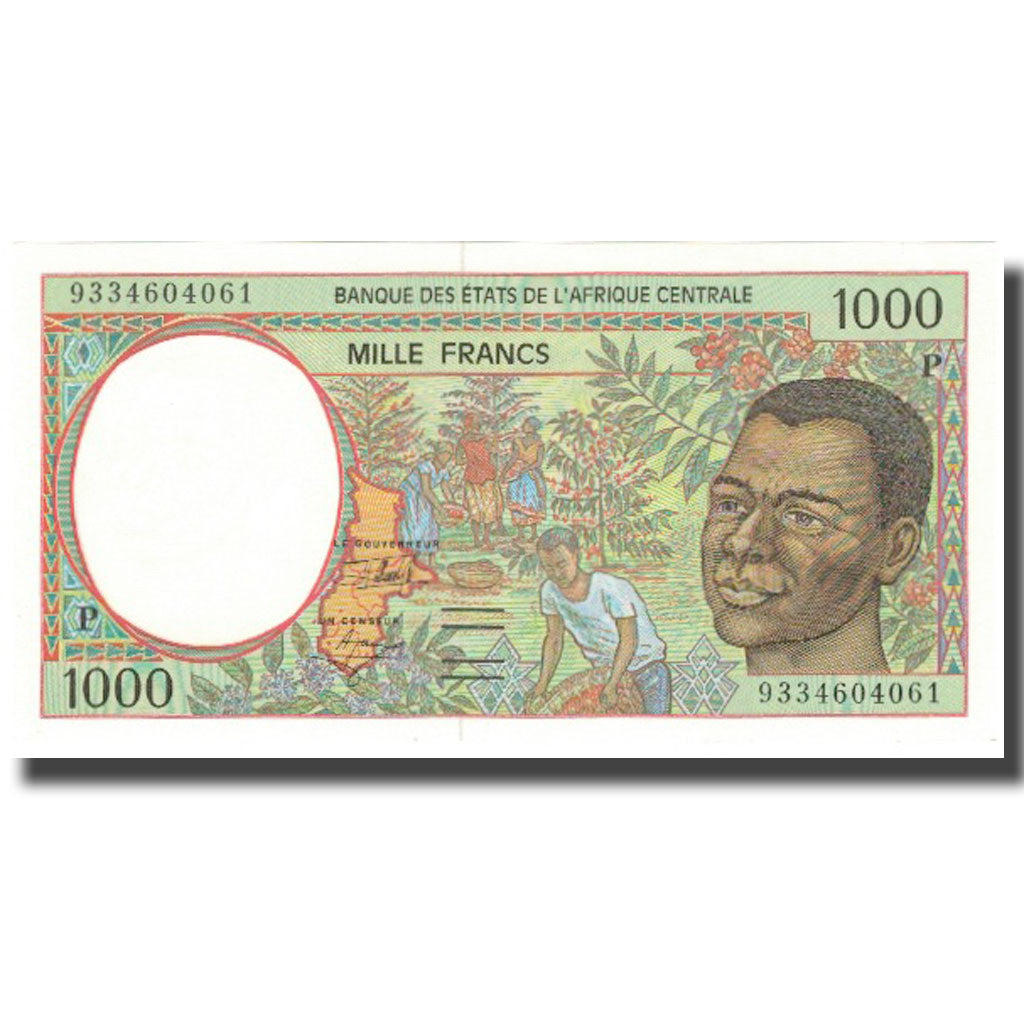 Banknote, Central African States, 1000 Francs, 1993, 2000, KM:102Cg, UNC(65-70)