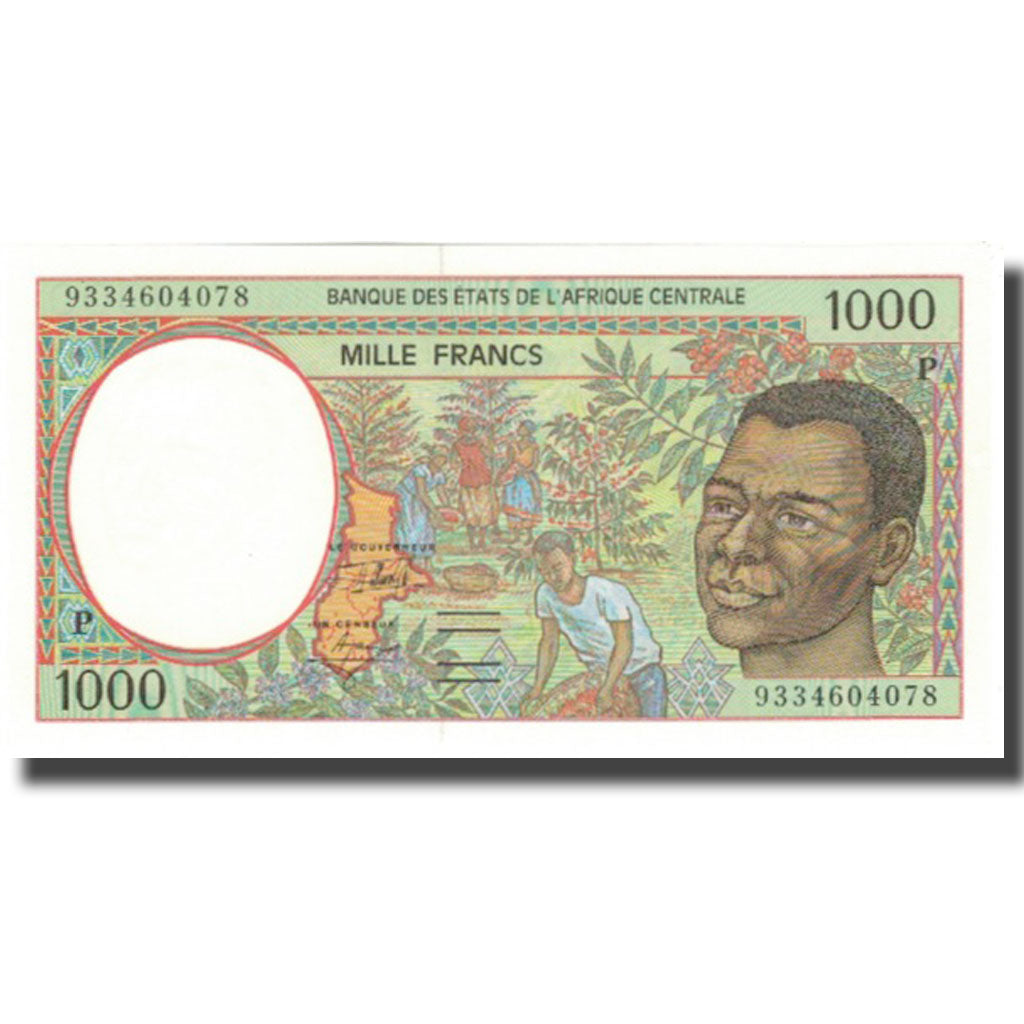 Banknote, Central African States, 1000 Francs, 1993, 2000, KM:102Cg, UNC(65-70)