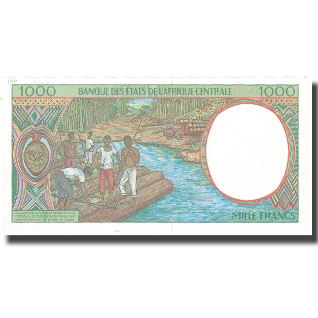 Banknote, Central African States, 1000 Francs, 1993, 2000, KM:102Cg, UNC(65-70)