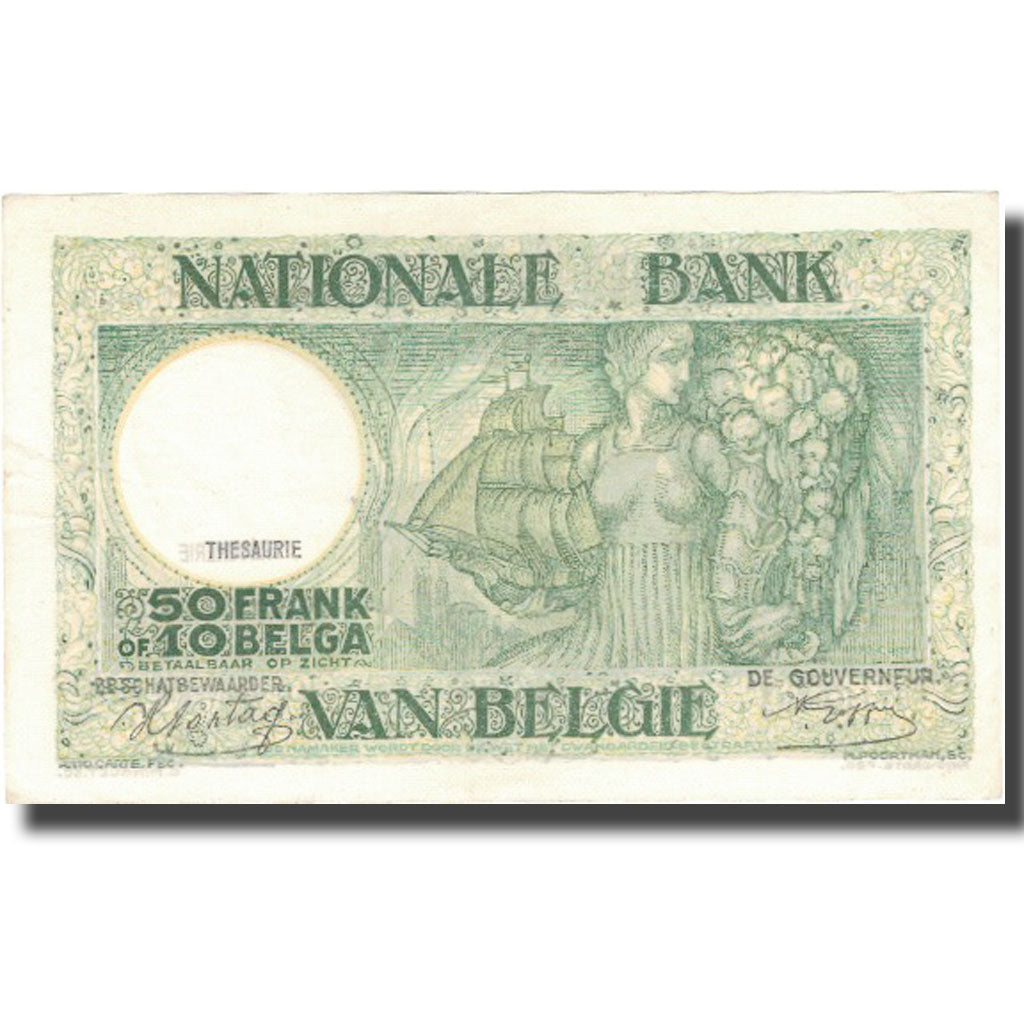 Banknote, Belgium, 50 Francs-10 Belgas, 1944, 1944-03-01, KM:106, EF(40-45)