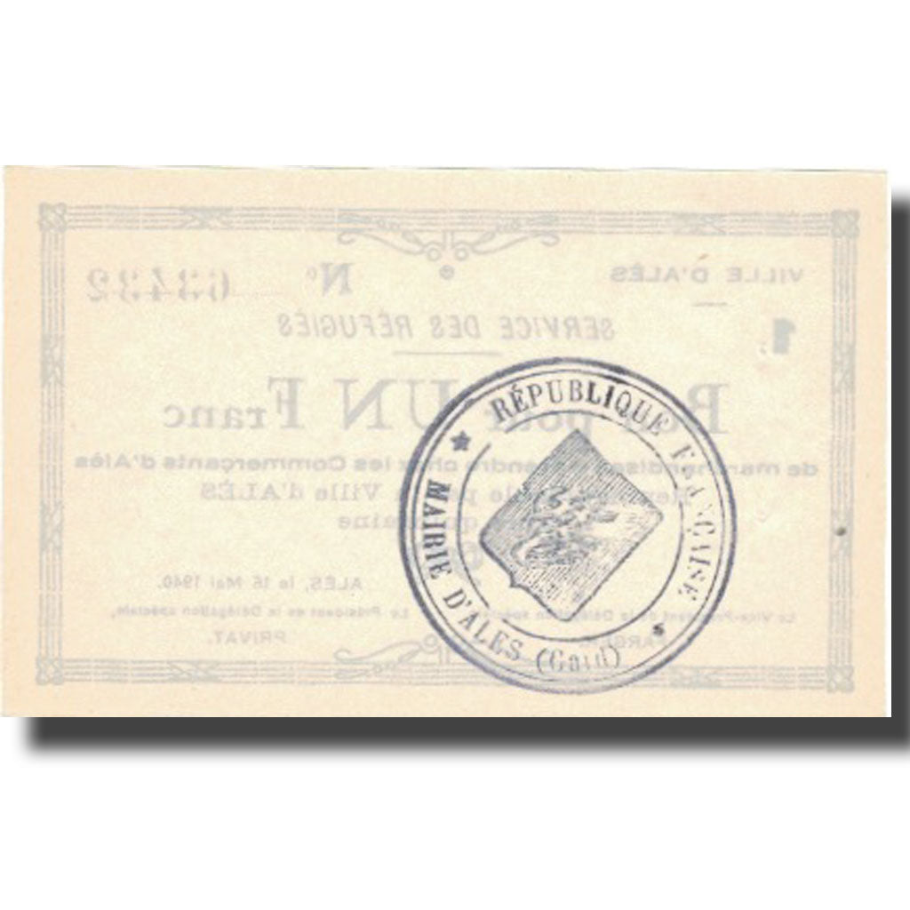 Frankreich, Alès, 1 Franc, 1940, UNZ-