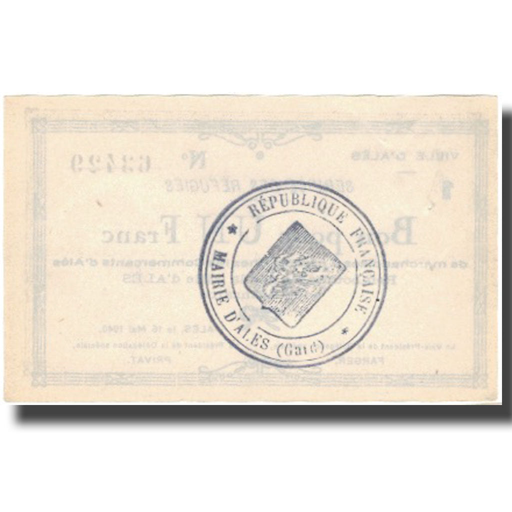 Francia, Alès, 1 Franc, 1940, SPL+