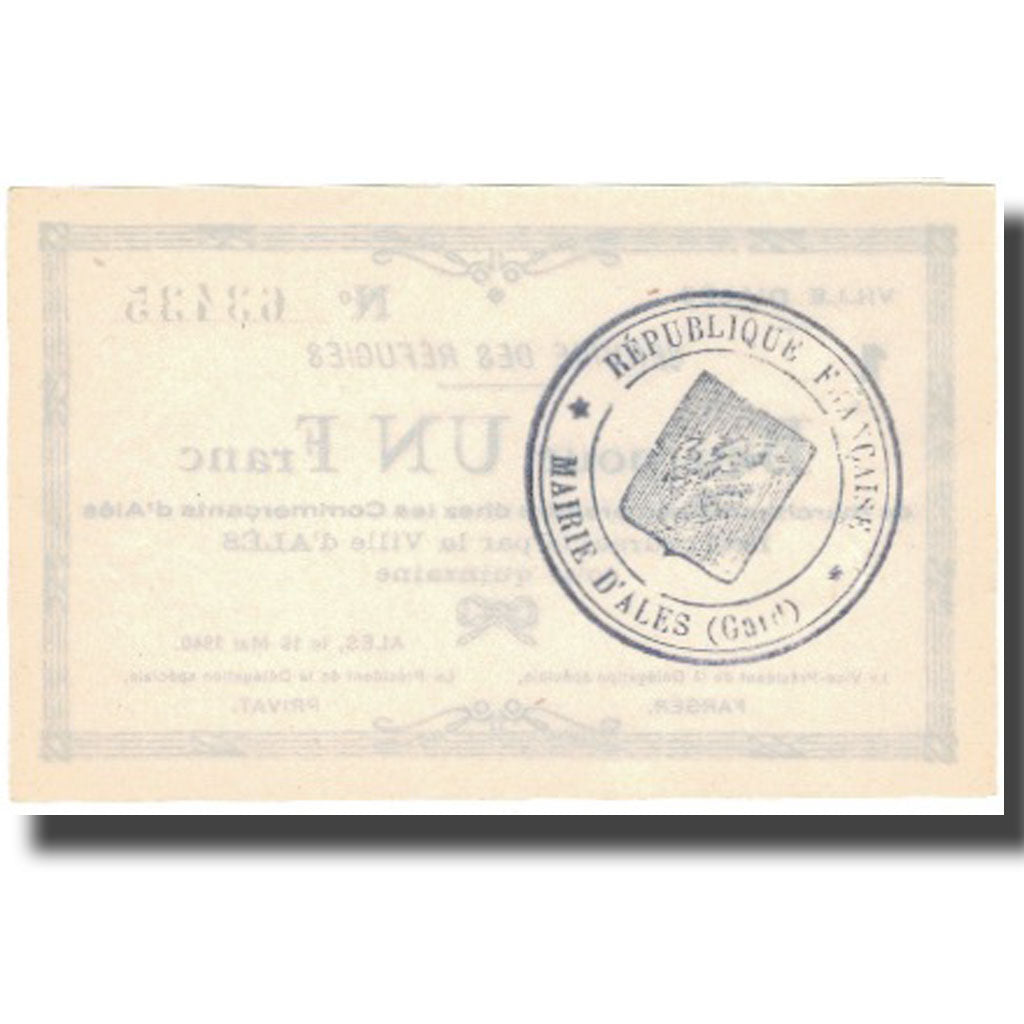 Francia, Alès, 1 Franc, 1940, SPL+