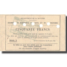 Francia, Laval, 50 Francs, 1940, BB
