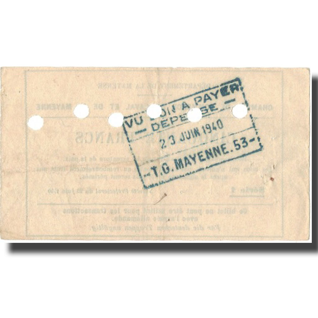 Francia, Laval, 50 Francs, 1940, BB