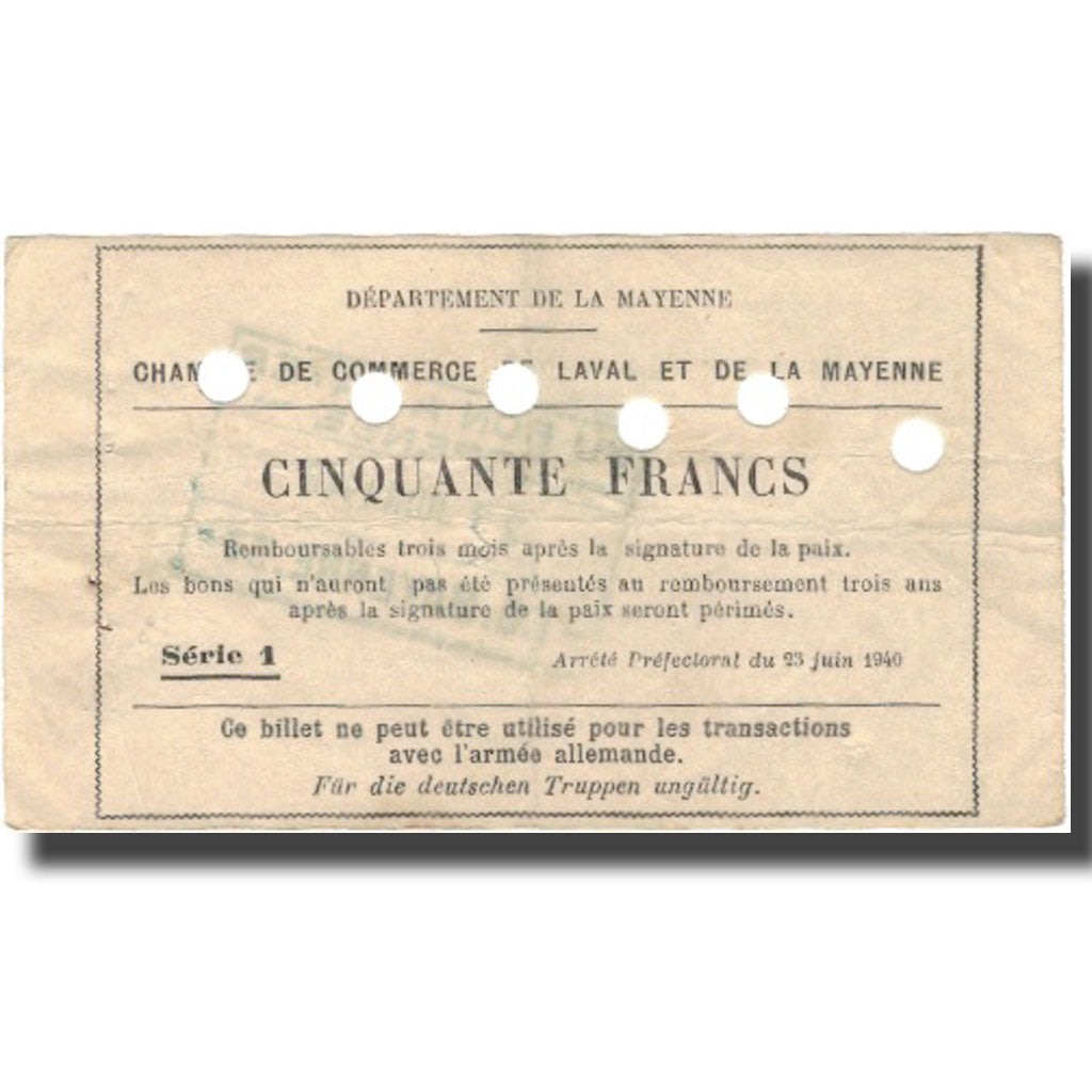 Frankreich, Laval, 50 Francs, 1940, SS