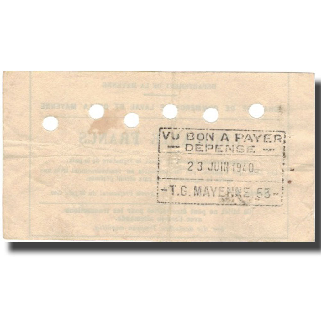 France, Laval, 50 Francs, 1940, EF(40-45)
