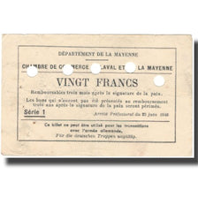 France, Laval, 20 Francs, 1940, EF(40-45)