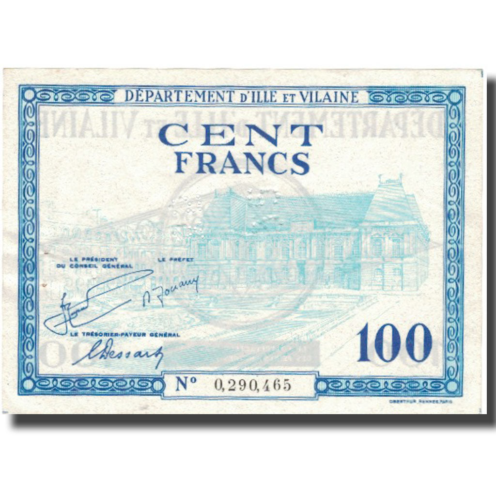 France, Rennes et Saint-Malo, 100 Francs, SUP