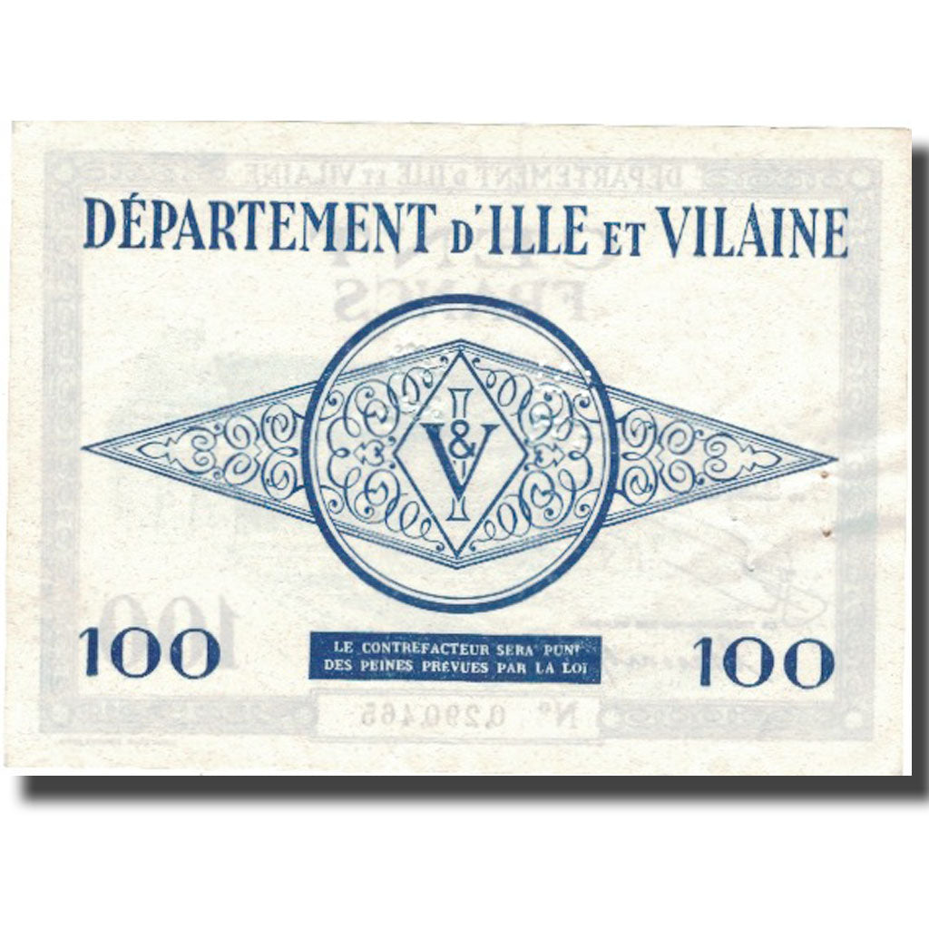 France, Rennes et Saint-Malo, 100 Francs, SUP
