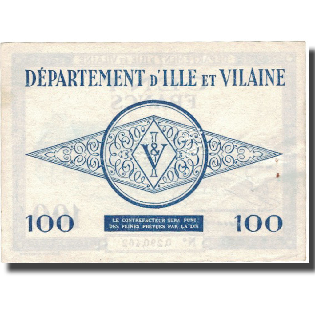 Francia, Rennes et Saint-Malo, 100 Francs, BB