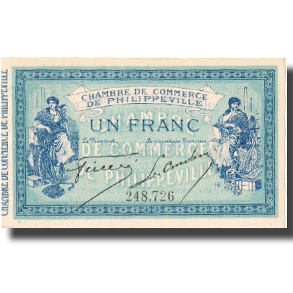 Banknot, Algieria, 1 Franc, Chambre de Commerce, 1914, 1914-11-10, UNC(64)