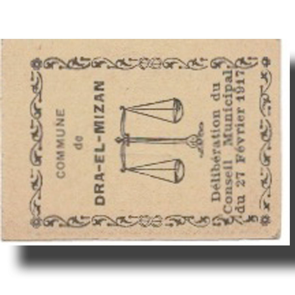 Banknote, Algeria, 5 Centimes, N.D, 1917, 1917-02-27, UNC(63)