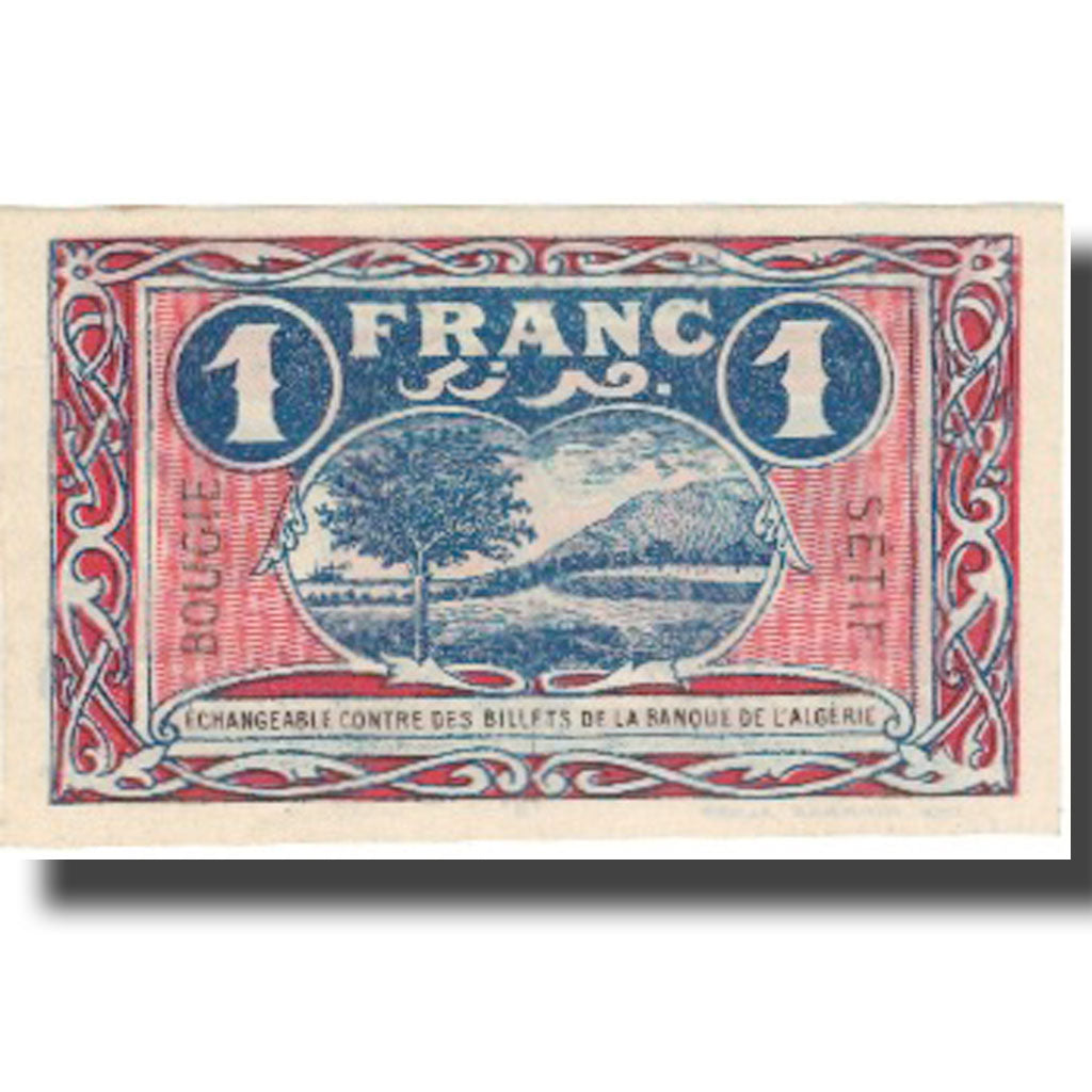 Banknote, Algeria, 1 Franc, Chambre de Commerce, 1918, 1918-03-09, UNC(63)