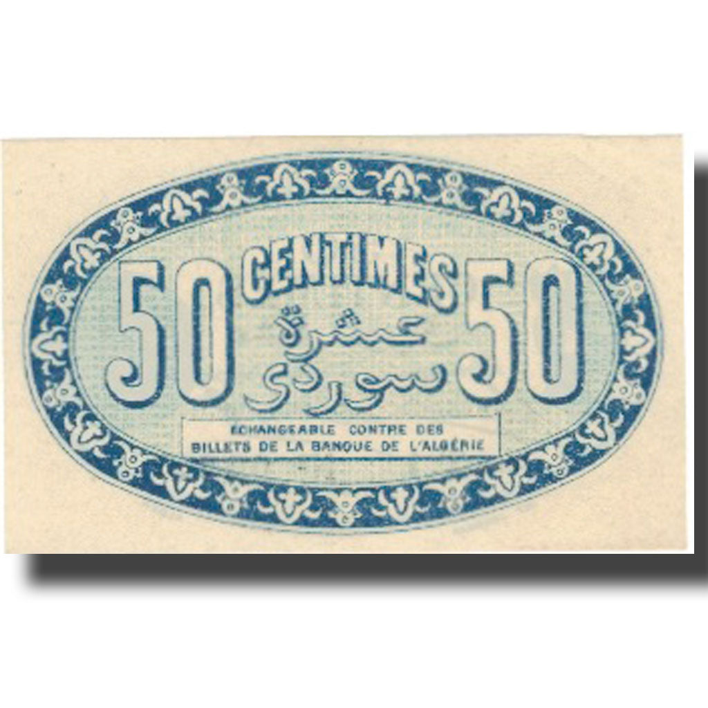 Billet, Algeria, 50 Centimes, Chambre de Commerce, 1915, 1915-01-13, SPL