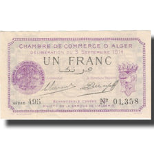 Geldschein, Algeria, 1 Franc, Chambre de Commerce, 1914, 1914-09-03, UNZ-