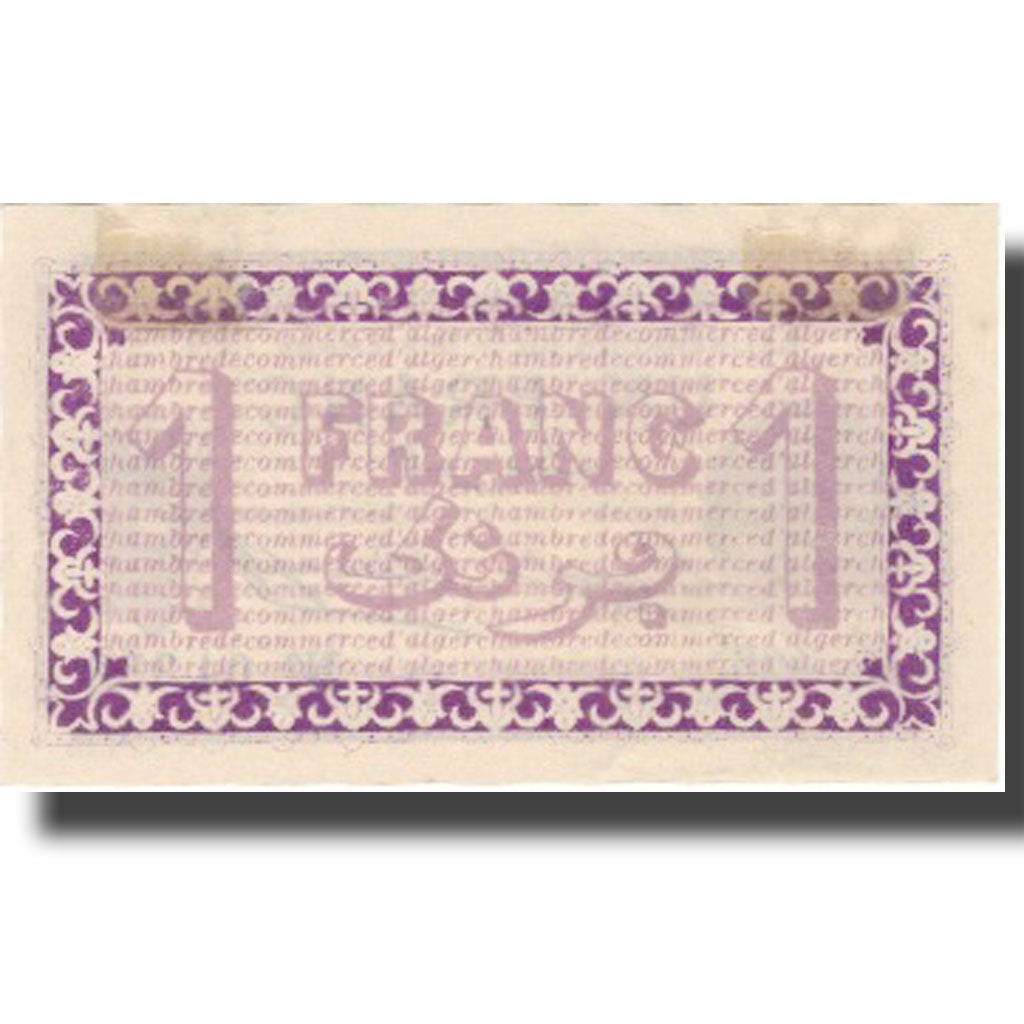 Geldschein, Algeria, 1 Franc, Chambre de Commerce, 1914, 1914-09-03, UNZ-