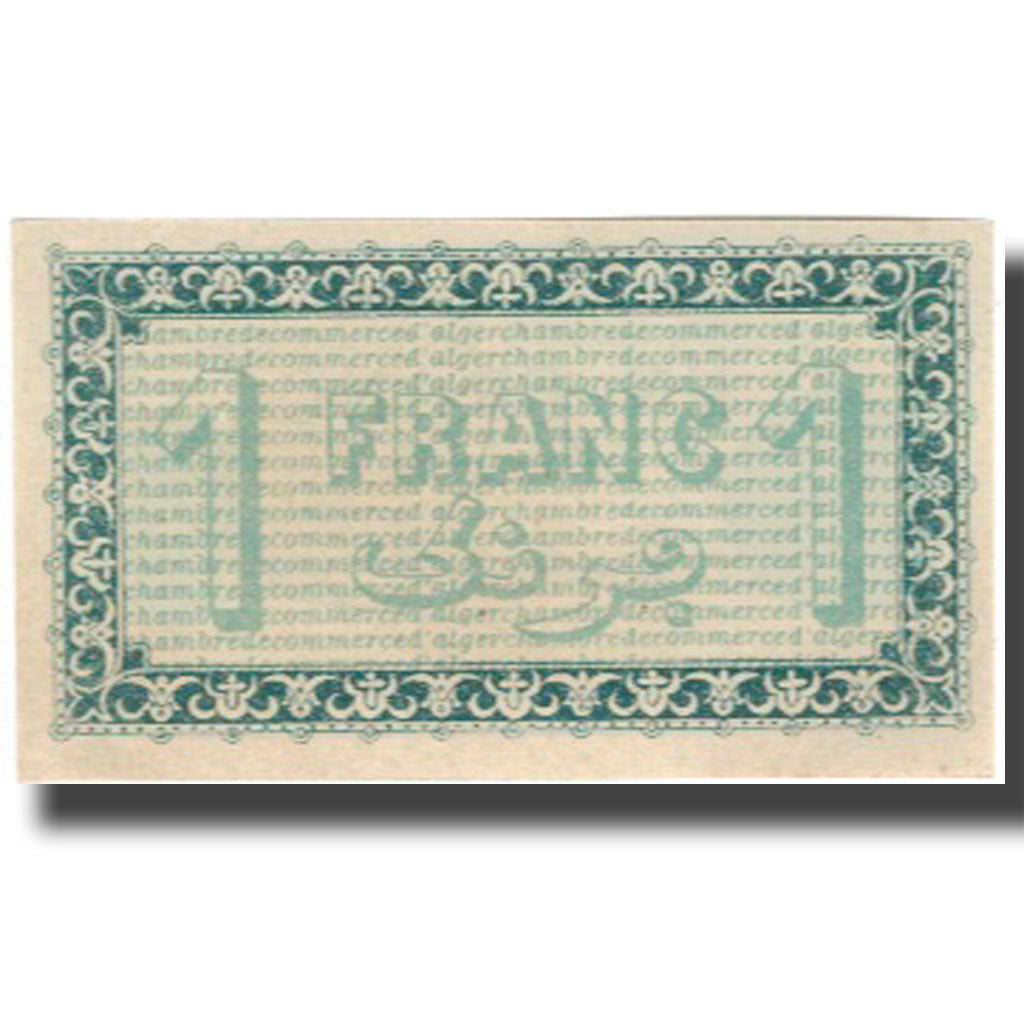 Banknote, Algeria, 1 Franc, Chambre de Commerce, 1914, 1914-09-03, UNC(64)