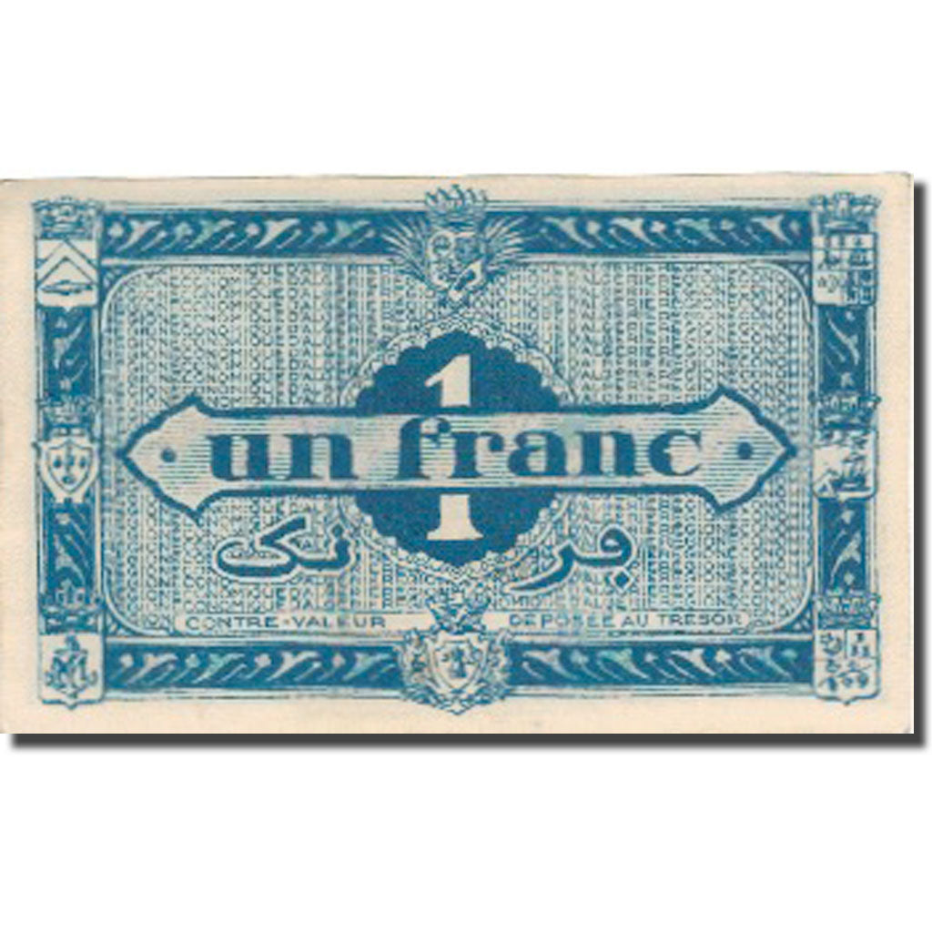 Banknote, Algeria, 1 Franc, valeur faciale, 1944, 1944-01-31, AU(55-58)