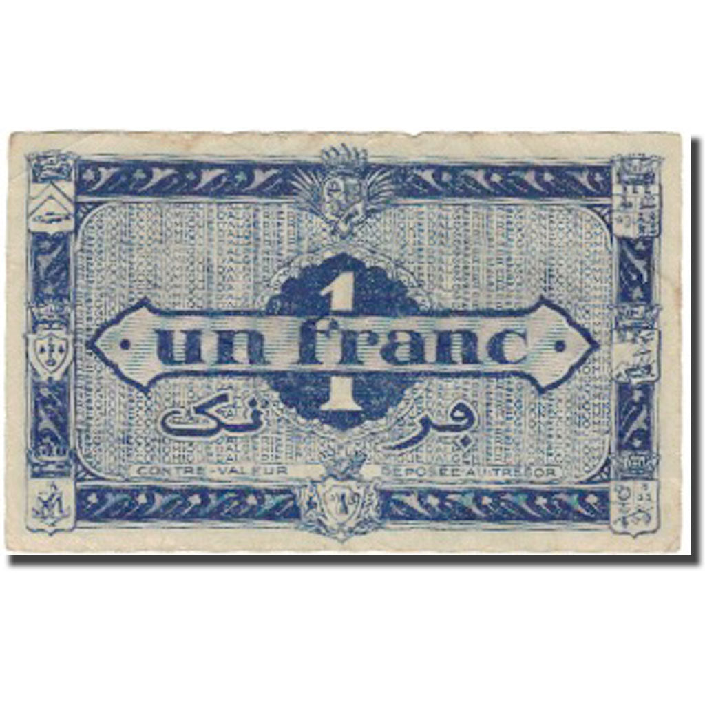 Billet, Algeria, 1 Franc, valeur faciale, 1944, 1944-01-31, TTB+