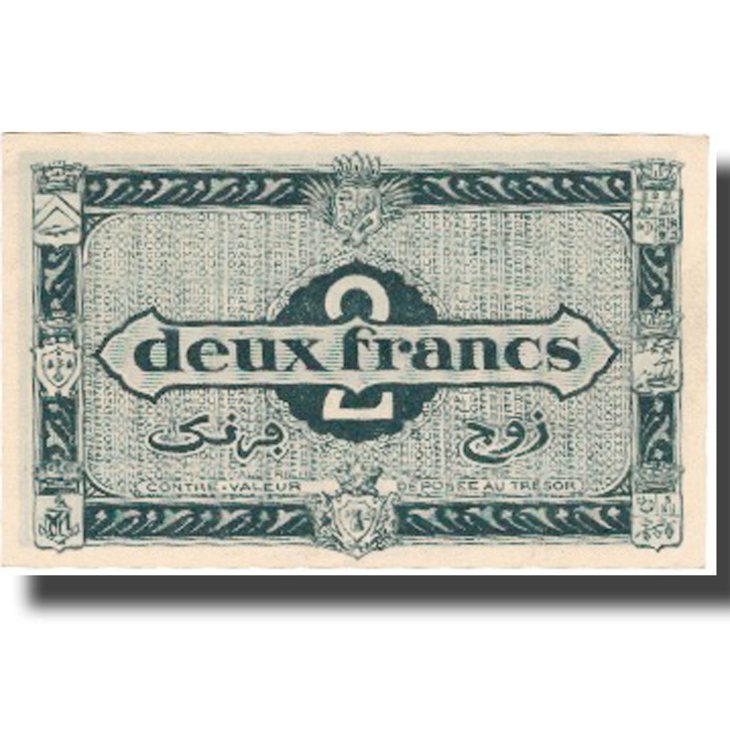 Banconote, Algeria, 2 Francs, valeur faciale, 1944, 1944-01-31, SPL