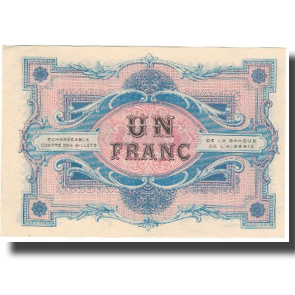 Banknote, Algeria, 1 Franc, Chambre de Commerce, 1916, 1916-11-07, UNC(63)