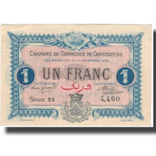 Banknote, Algeria, 1 Franc, Chambre de Commerce, 1916, 1916-11-07, UNC(63)