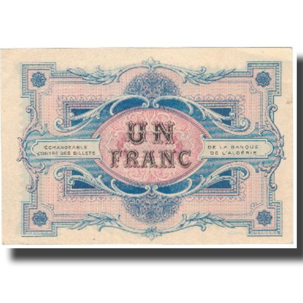 Banknote, Algeria, 1 Franc, Chambre de Commerce, 1916, 1916-11-07, UNC(63)