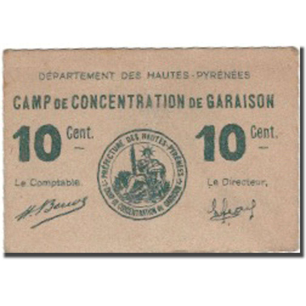 France, GARAISON, 10 Centimes, AU(50-53)
