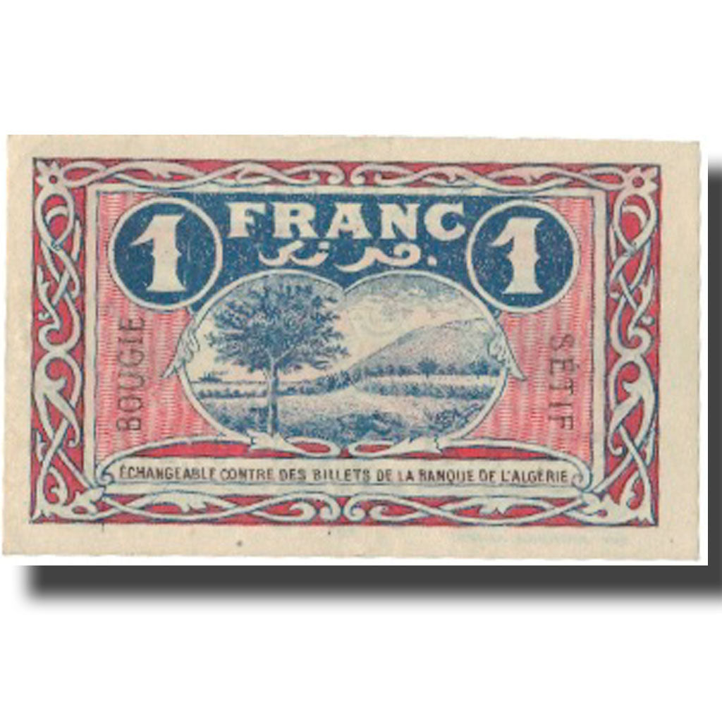 Billet, Algeria, 1 Franc, Chambre de Commerce, 1918, 1918-03-09, SUP