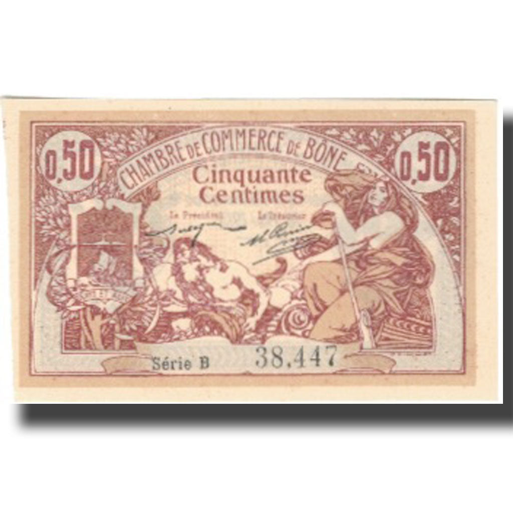 Frankrijk, BÔNE, 50 Centimes, 1915, SUP