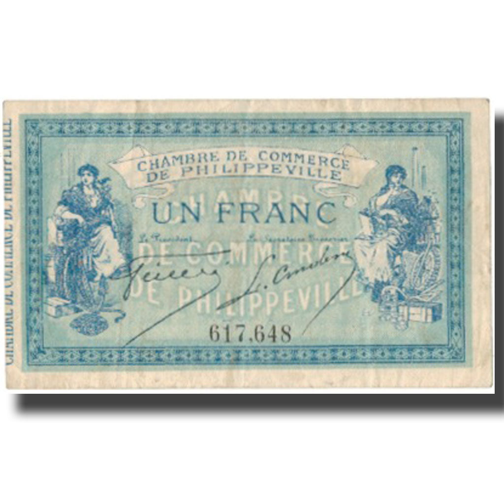 Banknote, Algeria, 1 Franc, Chambre de Commerce, 1914, 1914-11-10, EF(40-45)