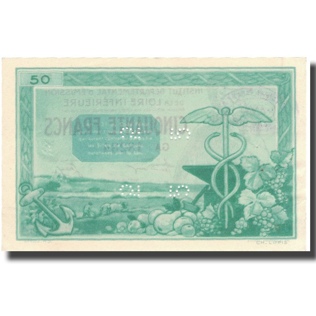 France, Nantes, 50 Francs, 1940, AU(55-58)
