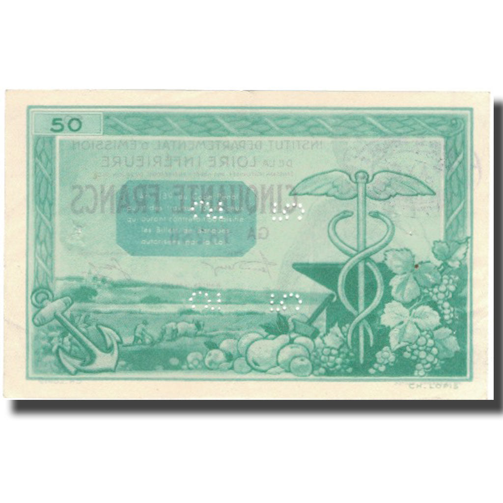 France, Nantes, 50 Francs, 1940, AU(55-58)